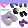 U-shaped Inflatable Neck Pillow Set For Travel With Camel Hump Design Soft And Comfortable