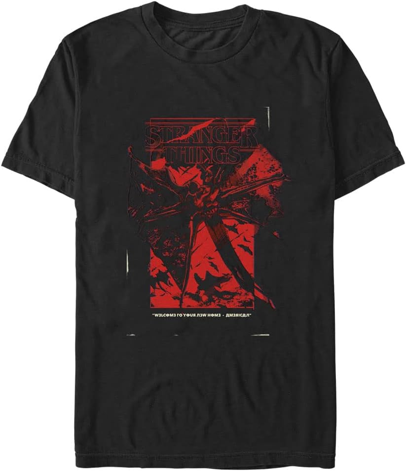 Stranger Things Men s Big & Tall Distort Poster Short Sleeve Tee 3XL