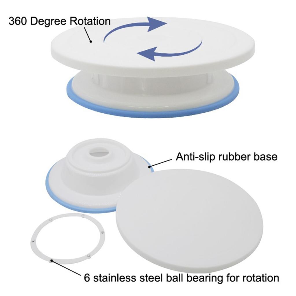 27cm Anti-skid Cake Decorating Turntable Dessert Decorators Swivel Plates Tools