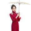 2024 Winter Elegantes Rotes Cheongsam Toastkleid: Bequeme, modische Brautmode im chinesischen Stil