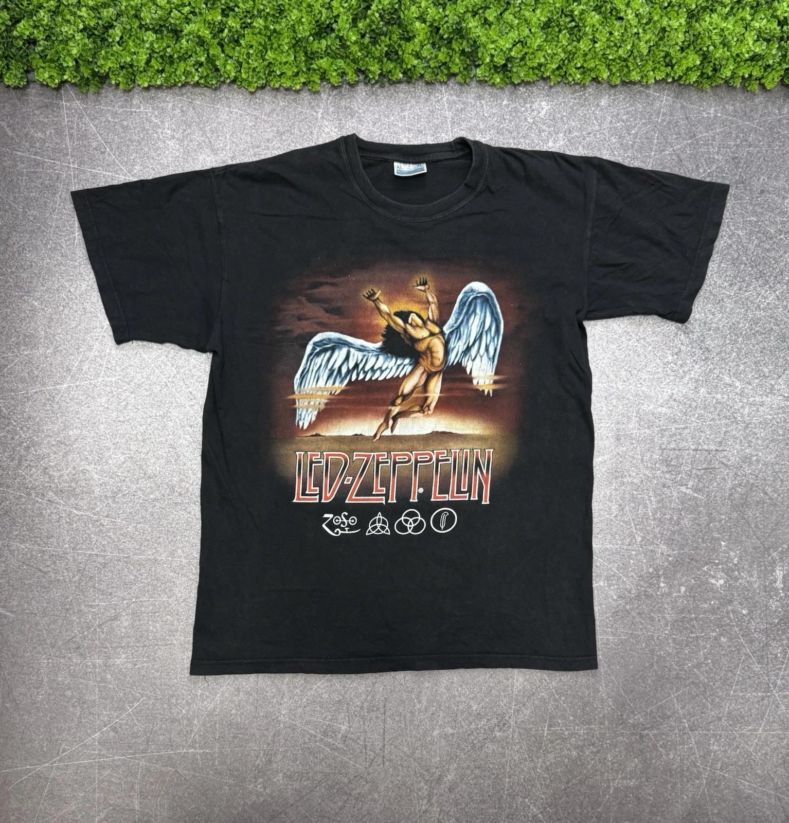 Винтажная футболка Led Zeppelin Icarus 2000-х Рок-группа 3XL