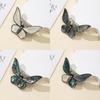 Cartoon Butterfly Shell Pin Brooch With Embedding Craft For Unisex Diy Jewelry