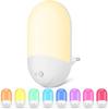 670nm Red Night Light with Ambient & Seven-Color Options, Light Sensing Bedside Lamp for Feeding