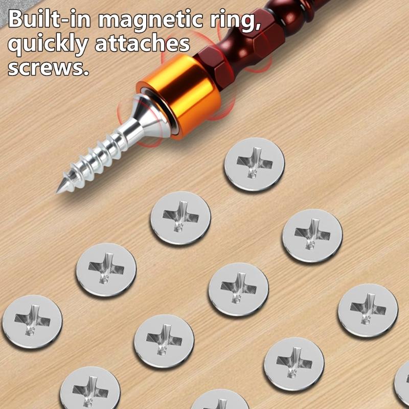 Hardness 65mm Screwdriver Bit Double Crossing Head Hexagonal Handle Electric Screwdriver with Magnetic Screwdriver Set