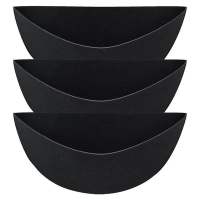3pcs Planter Basket Liners Half Round Fabric Felt Flower Pots Liner Plant Garden Decoration Replacement Liners For Outdoor Decor