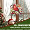 Acrylic 2D/Flat DIY Christmas Special Shape Hanging Diamond Art Kits Rhinestone Diamond Art Window Pendants Wall Door Decoration
