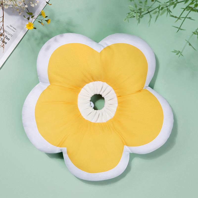 Cat Dog Recovery Collar Cute Flower Cone Elizabethan Collar for Small Medium Dogs Cats Anti-Bite Lick Adjustable Pet E-Collar