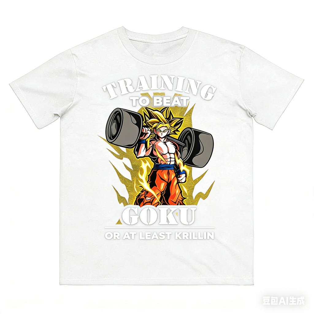 Anime Dragon Ball Goku Aufdruck Reines Baumwoll-T-Shirt für Männer und Frauen FrühlingSommer Neue Kollektion Mode Kurzarmhemd