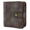 LOUIS VUITTON Compact zip Bi-Fold Wallet M61667 Brown Monogram canvas unisex Used