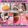 Silicone Baking Mat Cake Mat Silicone Cake Mat Silicone Baking Mat with Measurements for CakeTurntable Stand Non-Stick Heat Resistant Pastry Baking