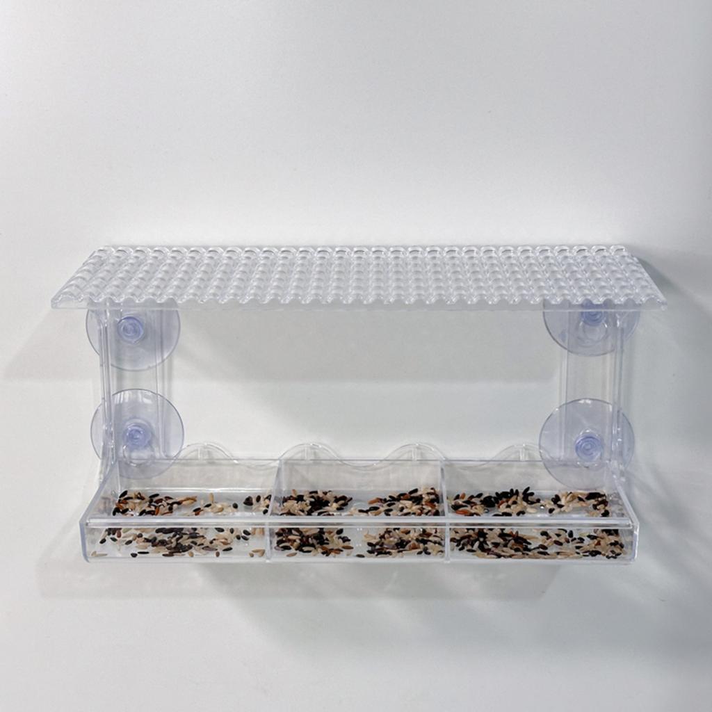 Průhledné krmítko pro ptáky, odolné proti dešti, krmítko pro ptáky, krmítko pro krmení, pozorování, krmítko pro pamlsky pro divoké ptáky