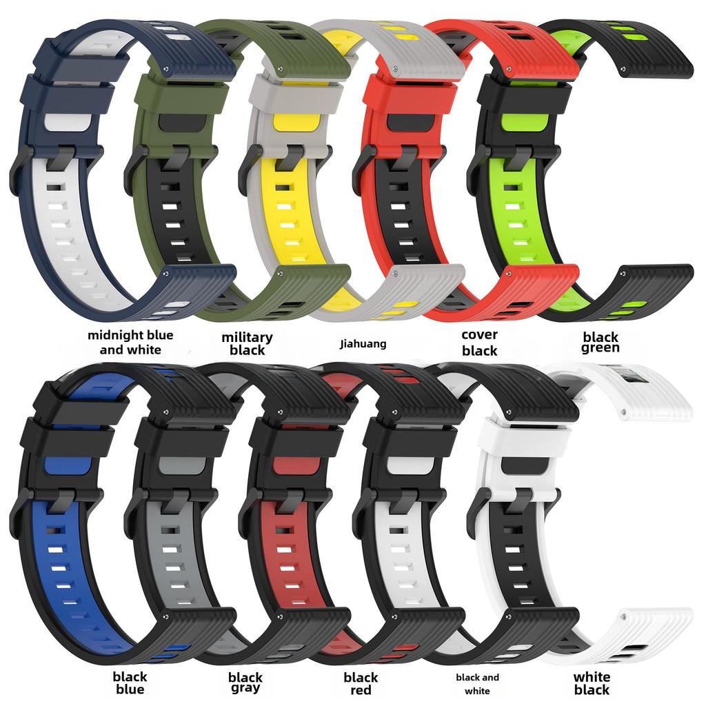 Compatible Huawei Watch GT Runner 22mm Silicone Strap - Two-Tone Replacement for GT3
