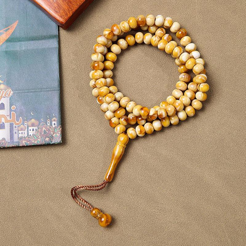 Arab Tasbih 99 Bead Rosary: Middle Eastern Muslim Prayer Beads Bracelet