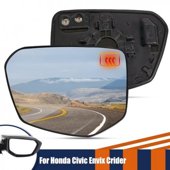 For Honda Civic 2015-  Left Replacement Wing Mirror Glass Heated Wide Angle