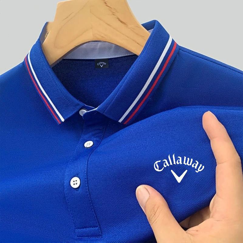 

Callaway Embroidered 2025 Новая летняя рубашка поло для мужчин Высококачественная повседневная удобная и дышащая футболка с коротким рукавом для мужчин L