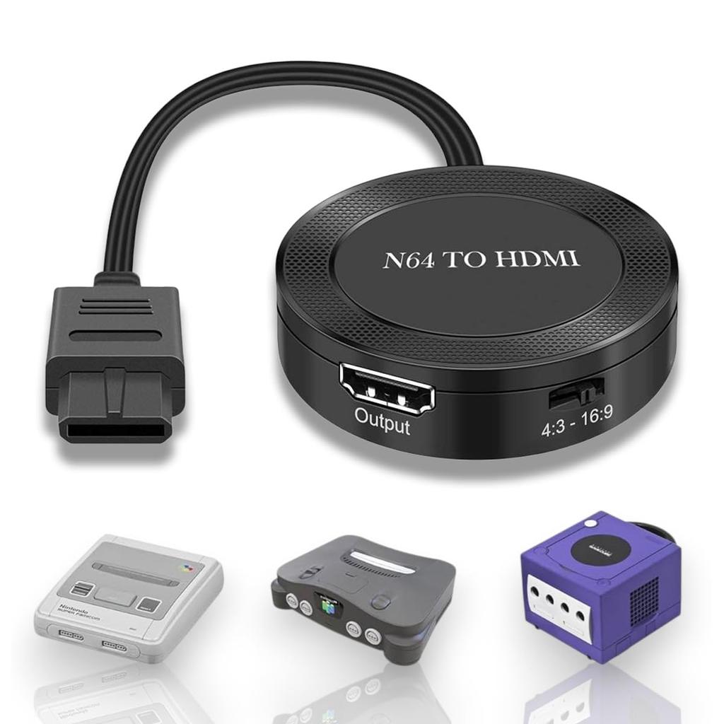 Converter Compatible with HDMI Adapter and HDMI Cable Set K&SGAMER Multi-Conversion SFC/GC/64