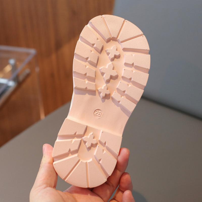 Kinder stiefel herbst neue helle leder kaninchen seite zipper mädchen kurze stiefel