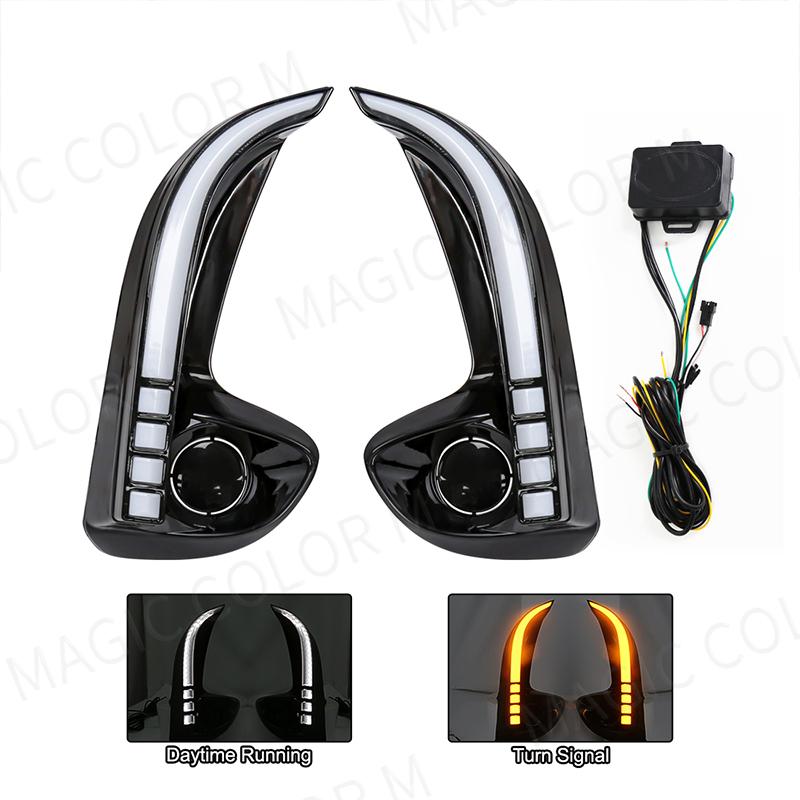 

Светодиодные дневные ходовые огни для Toyota Yaris Vios 2020 2025 2025 DRL передний бампер дневные огни поворотник противотуманные фары белый желтый 12 В