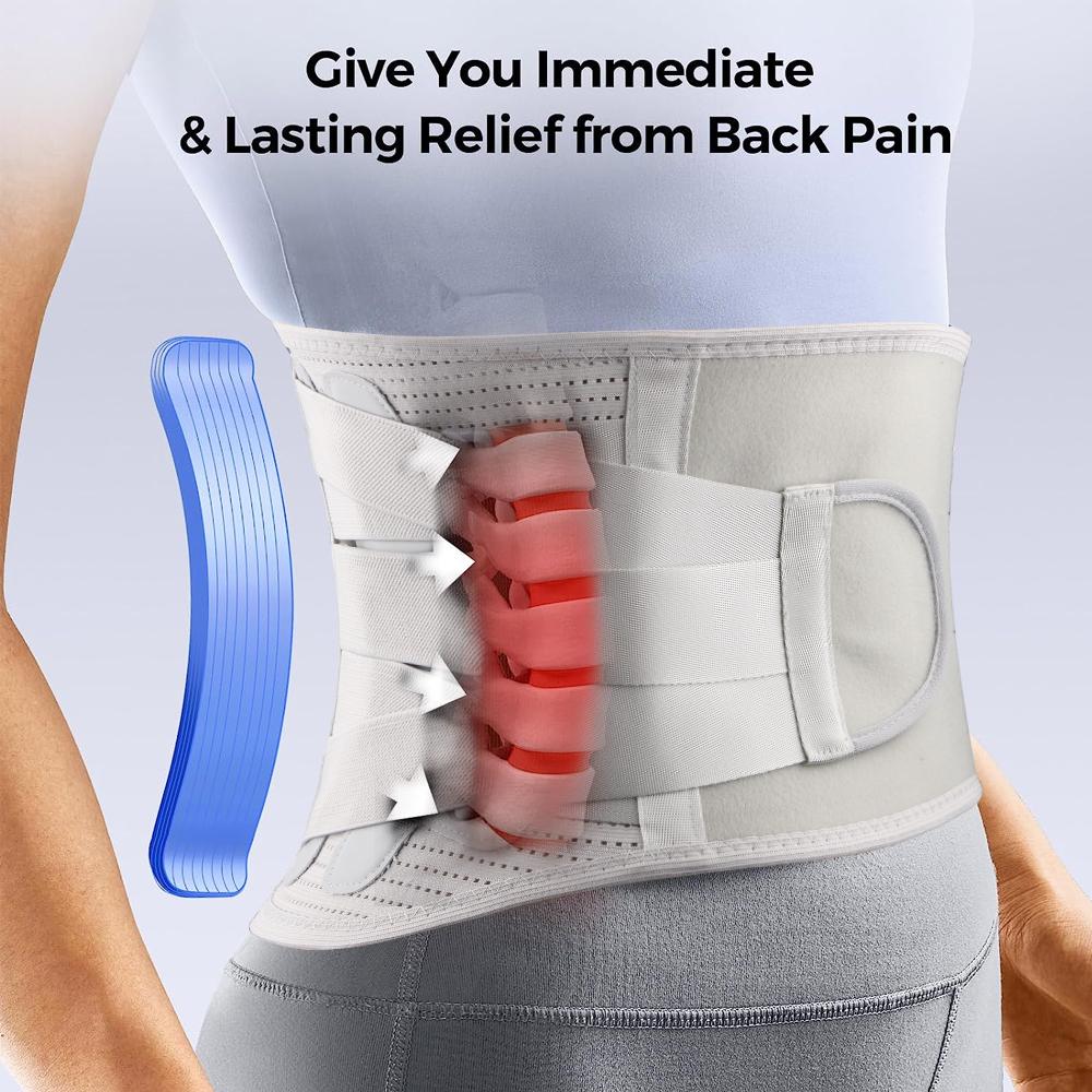 Adjustable Back Brace For Pain Relief Lumbar Support Breathable Compression Belt Lower Back Stability S