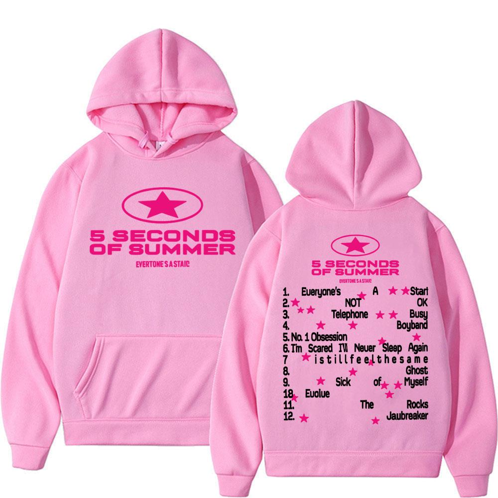 5 Seconds of Summer Everyone's A Star Album Tour Hoodies Mens Clothes Hip Hop Harajuku Sweatshirt Casual Fleece Oversized Hoodie