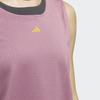 Adidas Logo Mesh Breathable Round Neck Sleeveless Vest Women Tops Pink IJ5243