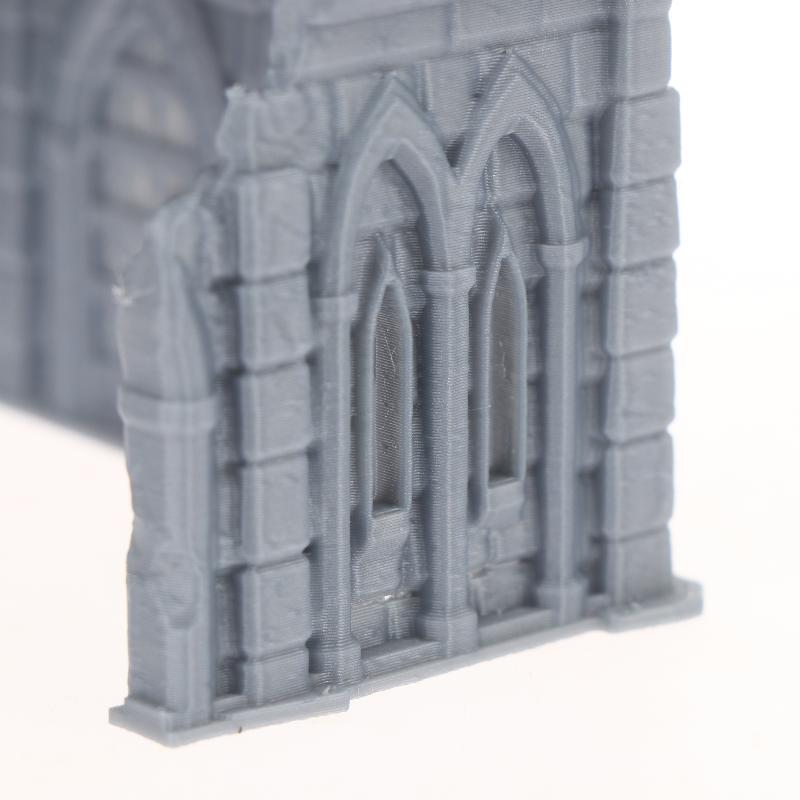 3D Printed Gothic Building Ruins Terrain Scenery Unpainted Mini Building Model Kit For Dnd Wargaming Terrain Scenery Building