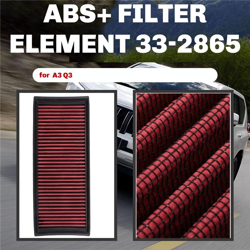 Durable-33-2865 Car High Flow Air Filter Modified Flatbed Air Filter For VW Golf Jetta Passat A3 Q3 TT Skoda Seat