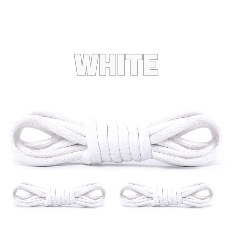 1Pair Cotton Waxed Shoelaces Round Rope Shoe laces Boots Laces for Shoes Waterproof Leather Shoelace 60/80/100/120/140/180cm