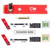 xiwai to MCIO Female Mini Cool Edge Host Adapter Conversion Expansion Board for PCIe NVMe SSD 2280 2230 Converter Card PCI-E 5.0 4.0 M.2 M-Key I/O