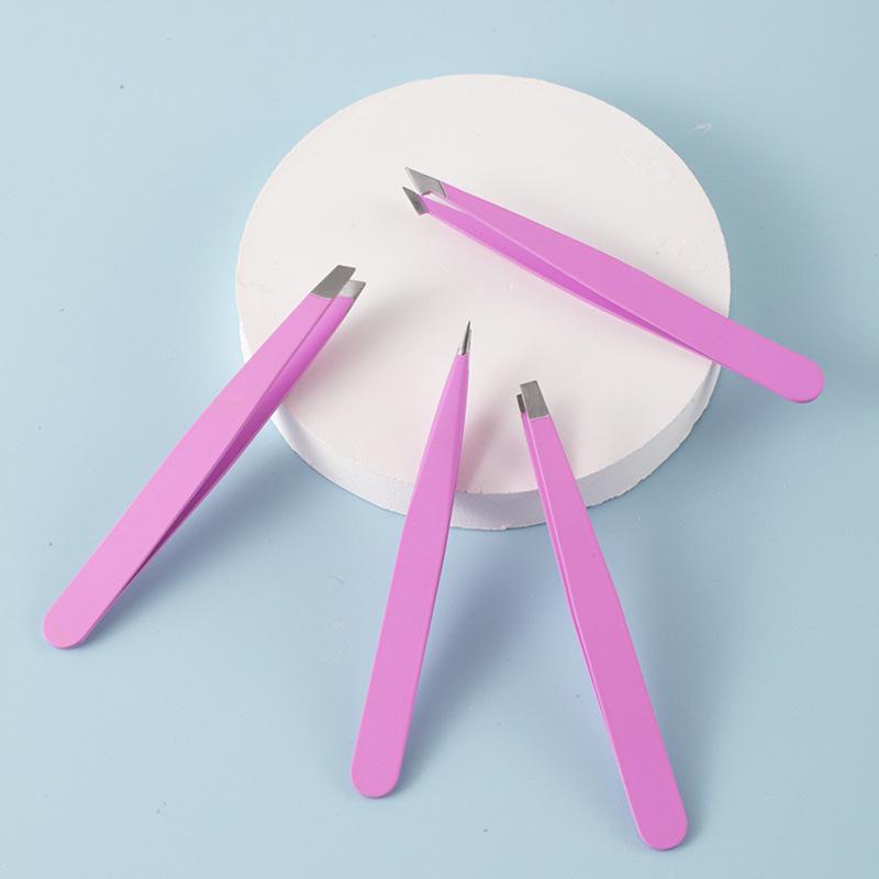 Precision Stainless Steel Eyebrow Tweezers & Trimmer Set with Eyelid Tape
