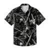 Men's Casual Short Sleeve Shirt Button Down Lightweight Breathable Fabric Camouflage Print Summer Beach Shirt