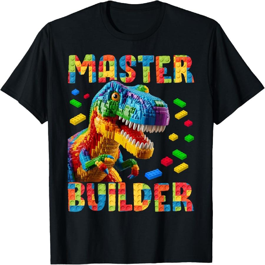 Мастер Строитель Кирпичи Блоки Игровые Игрушки Тираннозавр Динозавр Футболка S