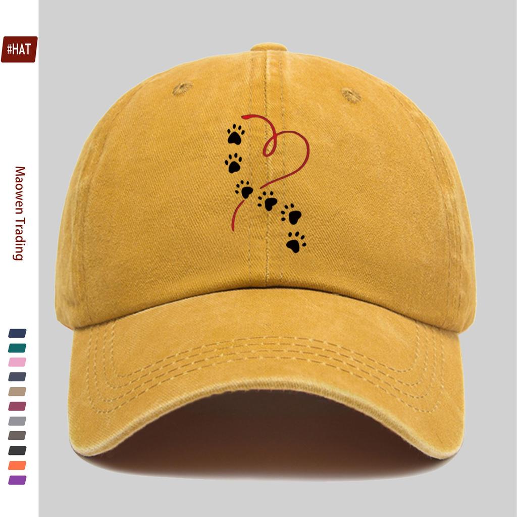 Pc Cute Cat Paw Print Heart Pattern Printed Design Decorative Hat ValentineS Day Element Comfortable Lightweight Headwear Ad