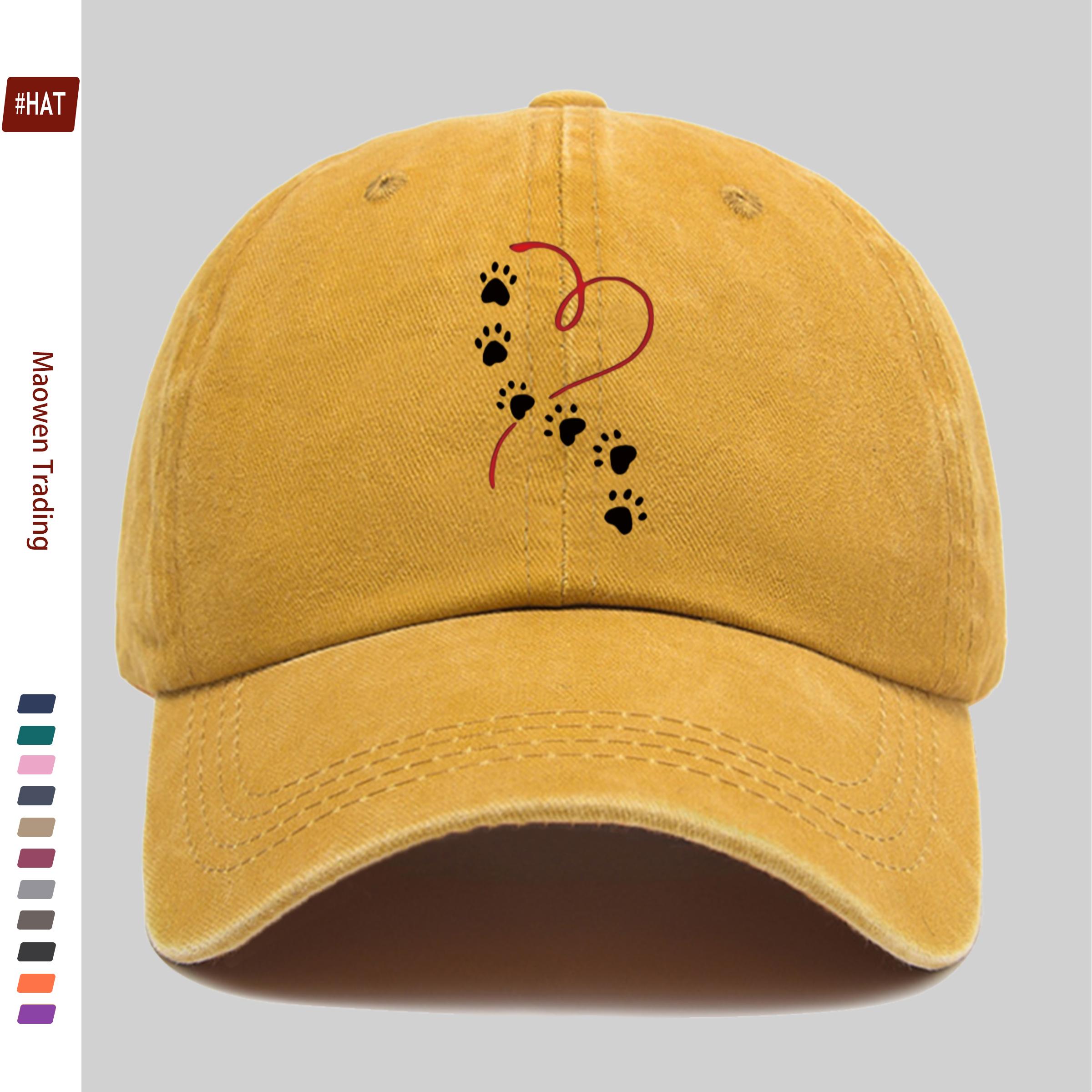 pc Cute Cat Paw Print Heart Pattern Printed Design Decorative Hat ValentineS Day Element Comfortable Lightweight Headwear Ad 1pc