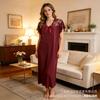 Women's pajamas lace nightdress threaded purple casual elegant loungewear new explosion