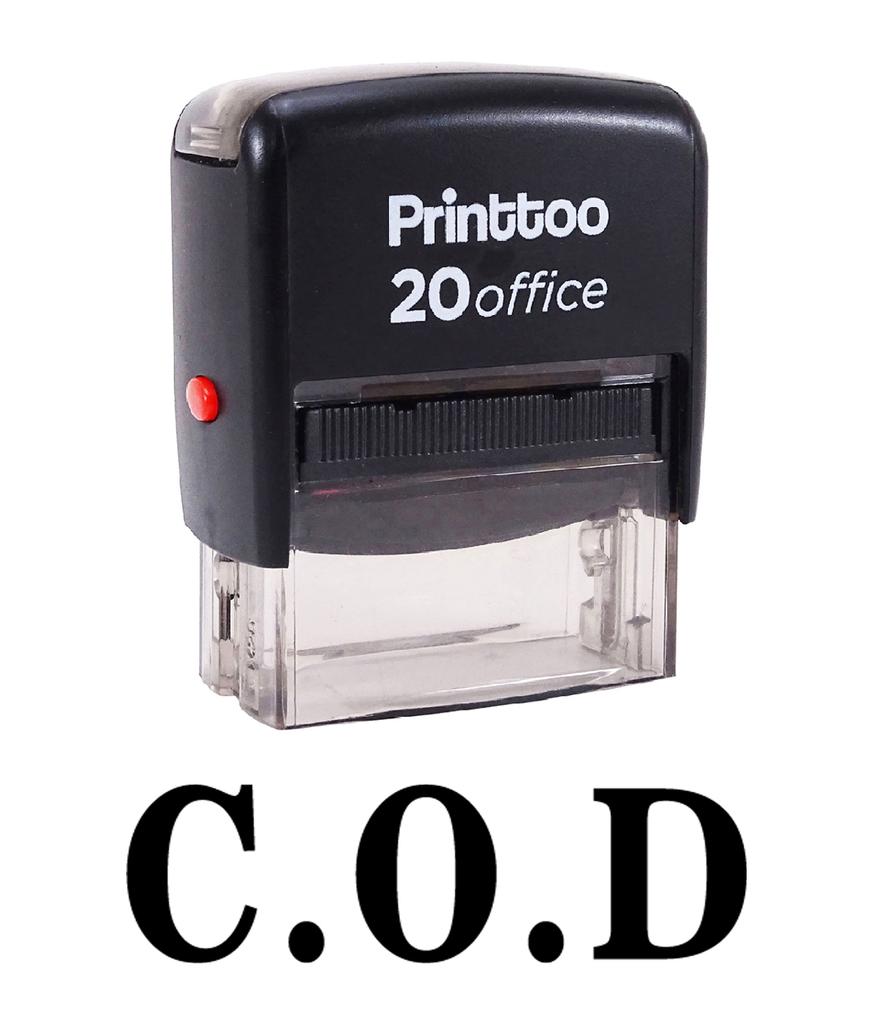 Printtoo Office Stationary C.O.D Self Inking Rubber Stamp Custom Stamp-Black