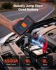 Jump Starter with Air Compressor 4000A Peak Car Battery Jump Box, Portable for 9.0L Gas / 8.0L Diesel, 150 PSI Auto-Shutoff Tire Inflator, Power Bank,