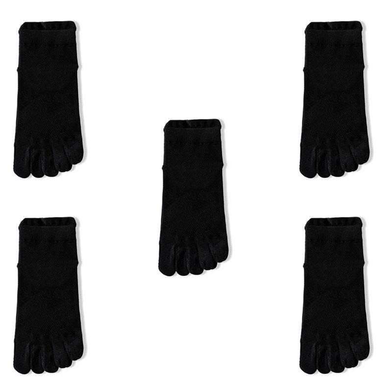 5 Pairs Spring Summer Women Socks Soft Mesh Breathable Cotton Sweat Absorbent Five Finger Socks Outdoor Sports Split Toe Socks