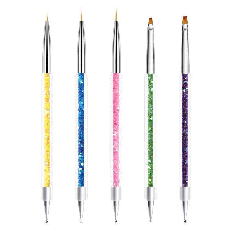 Nail Brushes Set Professional Nail Supplies For Acrylic UV Gel Drawing Dotting Manicure Nail Art Design Tools Makeup Accessorie