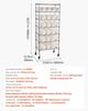 7-Tier Rolling Bin Storage Rack, 24 Small Bins, Bin Rack Storage Steel Wire Shelving System with Wheels, Mobile Tool Organizer for Garage, Warehouse,