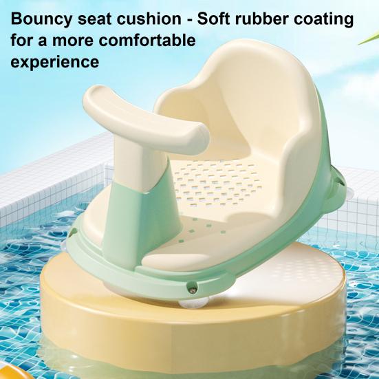 Baby Bath Chair Ergonomic Design Anti-Slip Sitting Baby Bathroom Chair Seat Promotes Independent