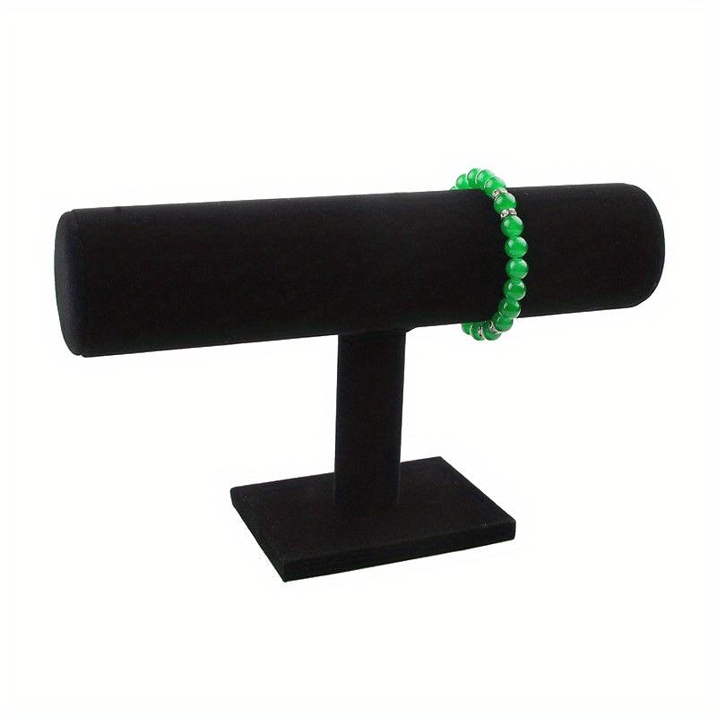 Black Velvet Watch Display Holder Bangle T-Bar Rack Jewelry Display Organizer Bracelet Display Stand Headband Storage Tool