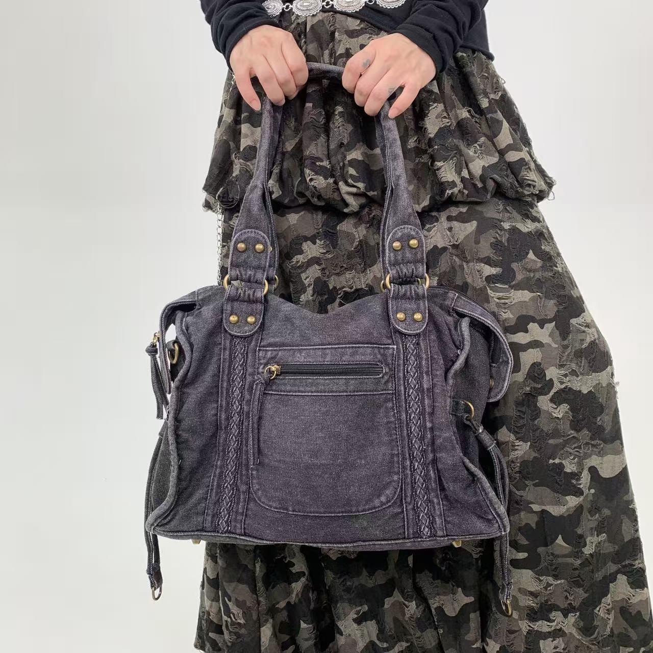 Женская мягкая кожаная ретро сумка-тоут Модная плечевая сумка-мессенджер