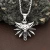 Vintage Stainless Steel Wolf Head Pendant Punk Hip Hop Geralt of Rivia Slavic Vikings Necklaces For Men Women  Jewelry