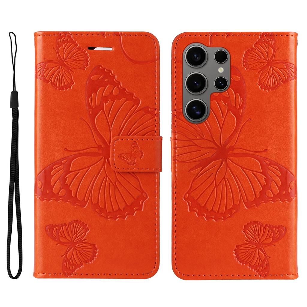 Magnetic Wallet Case For Samsung Galaxy S26 S25 S24 S23 S22 S21 S20 S10 S9 S8 FE Plus S7 Edge Note 20 Ultra Flip Cover Butterfly