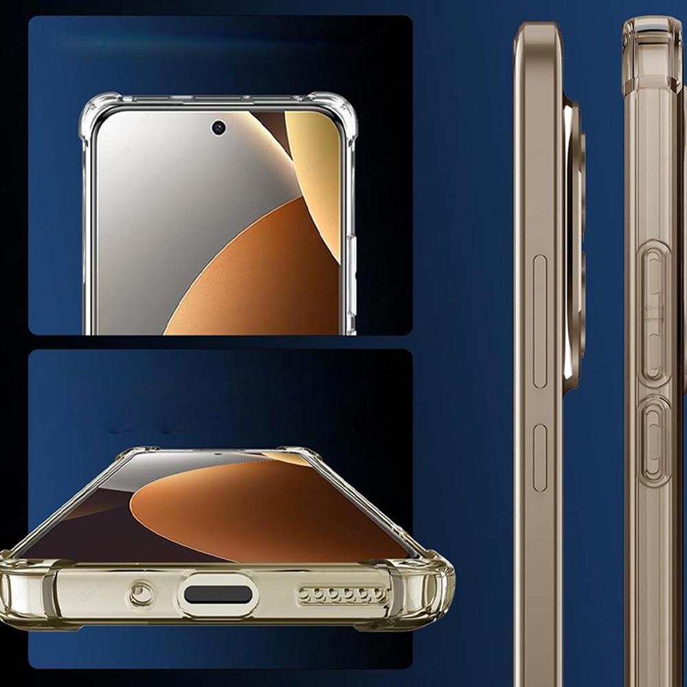 Custodia blindata antiurto per Xiaomi Redmi Note 15 Pro+ Note15 Pro Plus Note15Pro 15Pro 4G 5G Globale Cover posteriore trasparente in silicone Funda