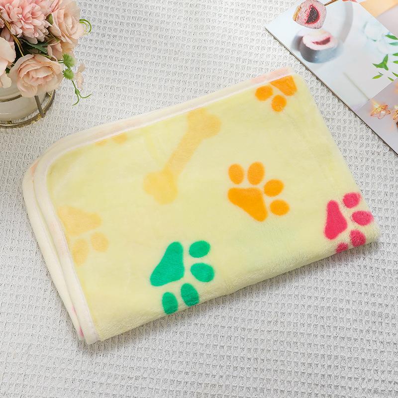 Dog Blanket Winter Autumn Warm Lightweight Soft Fluffy Coral Fleece Cat Puppy Bed Mat Pet Sleeping