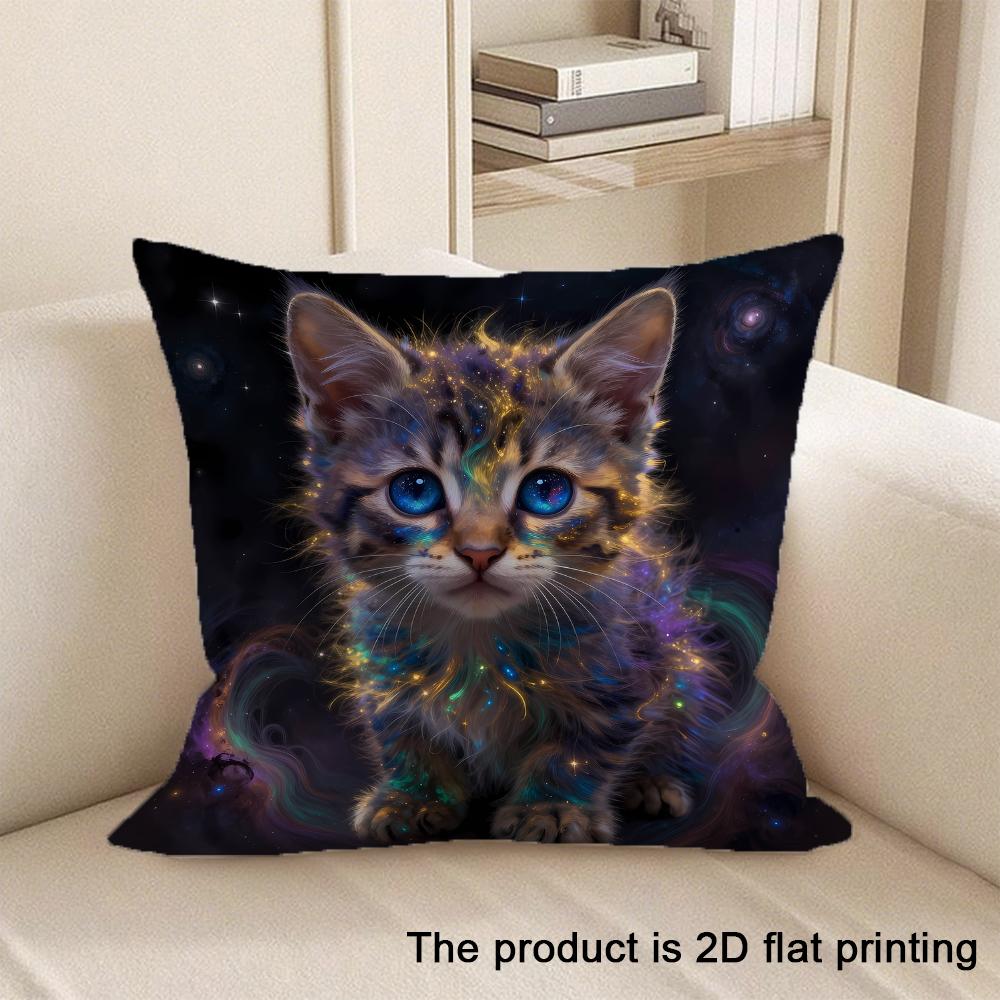 1pc Cute Pet Pattern 2D Flat Printing Pillowcases Sofa cushion cover home bedroom room decoration