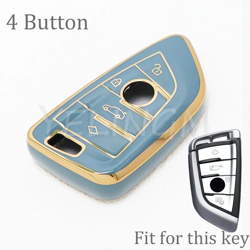 3 4 Buttons Smart Tpu Car Key Case For Bmw 216I F46 X1 X2 X3 X5 X6 Gt 2 5 6 7 Series Keyless Remote Control Fobs Protector Cover
