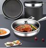 316L Stainless Steel Non-Stick Double-Sided Frying Pan for Eggs and Steak, Coating-Free, Flat-Bottom.